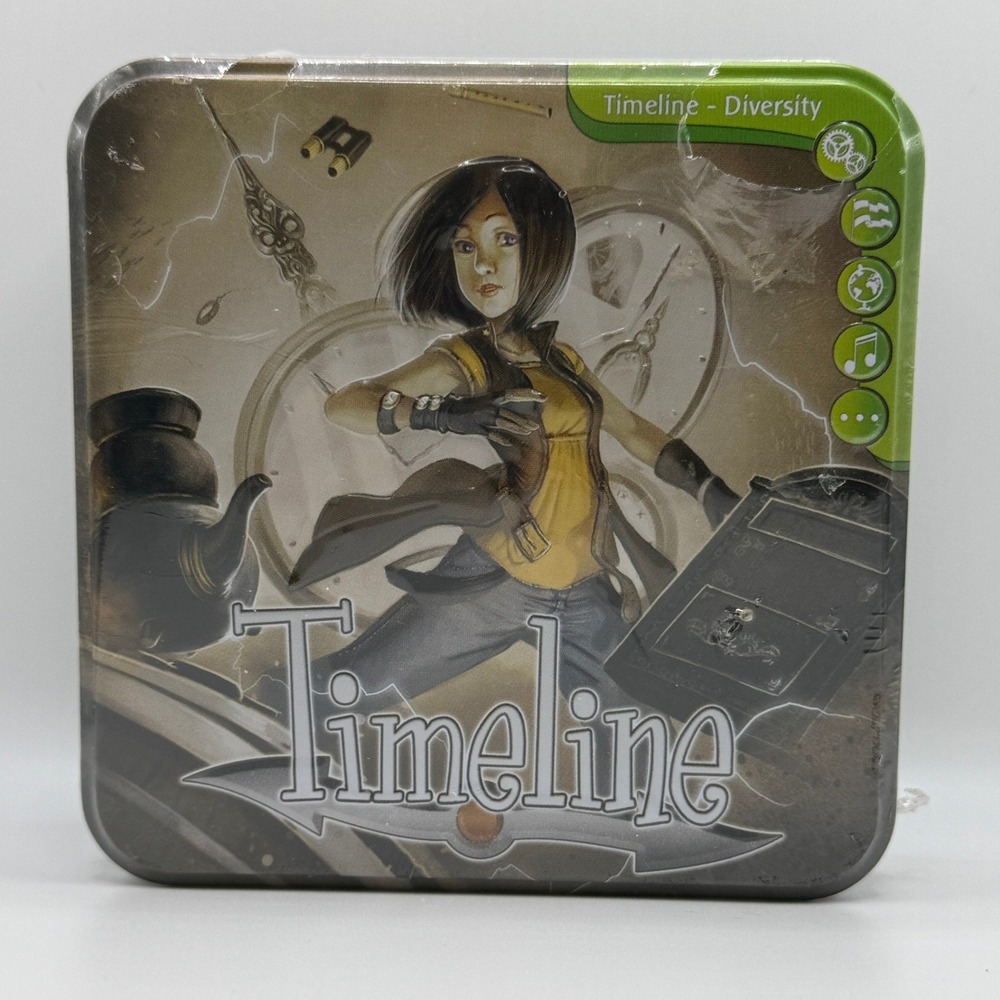 Timeline Diversity Card Game 110 Card Expansion History Trivia‎ Tin New Sealed